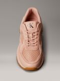 Ροζ Sneakers Από Δέρμα Και Αναπνεύσιμο Δίχτυ  Γυναίκα