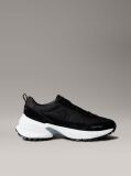 Black Suede and Emblem Logo Nylon Trainers  Women