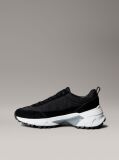 Black Suede and Emblem Logo Nylon Trainers  Women