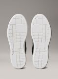 Black Leather Emblem Logo Trainers  Women