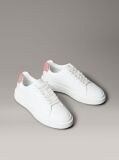 White CK Avenue - Smooth Leather Logo Trainers  Women