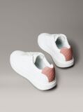 White CK Avenue - Smooth Leather Logo Trainers  Women
