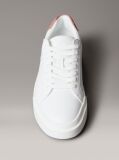White CK Avenue - Smooth Leather Logo Trainers  Women