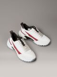 White Suede and Nylon Runner Trainers  Women