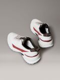 White Suede and Nylon Runner Trainers  Women