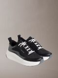 Black Emblem Logo Chunky Runner Trainers  Women