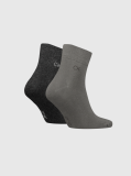 Grey Calvin Klein Men's Quarter Socks 2 pack  Men