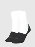 Black Calvin Klein Mid-Cut Logo Women's Footie 2 pack  Women