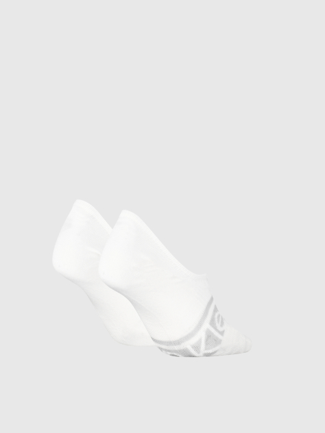 White 2 Pack Invisible Footie Socks  Women