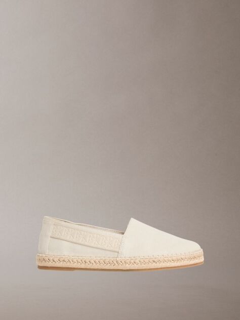 Beige Carlos - Canvas Logo Espadrilles  Men