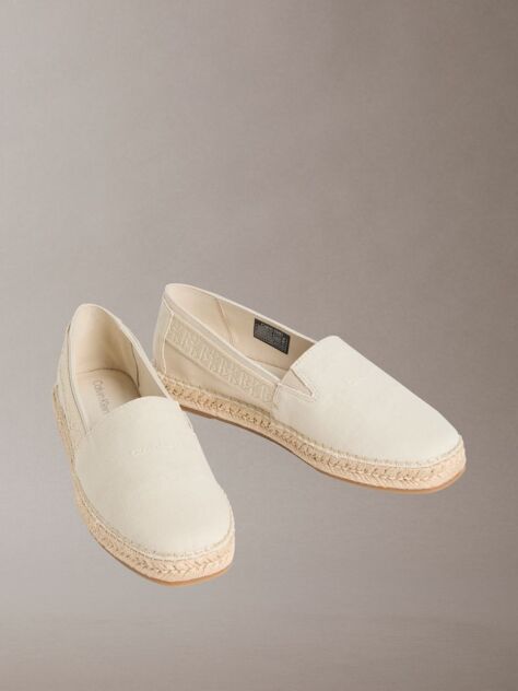 Beige Carlos - Canvas Logo Espadrilles  Men