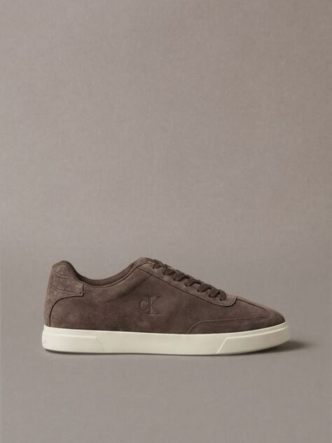 Brown Suede Low Profile Cupsole Sneakers  Men