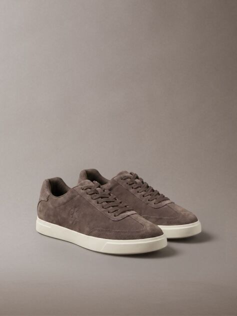 Brown Suede Low Profile Cupsole Sneakers  Men