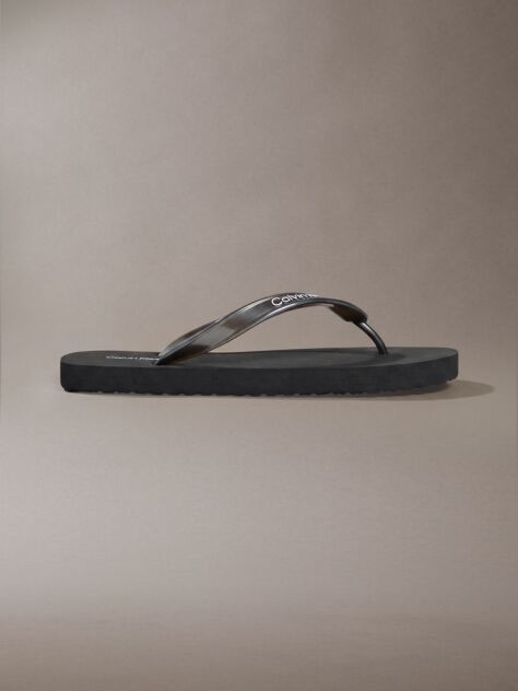 Black Arwa - Metallic Pearlised Flip Flops  Women