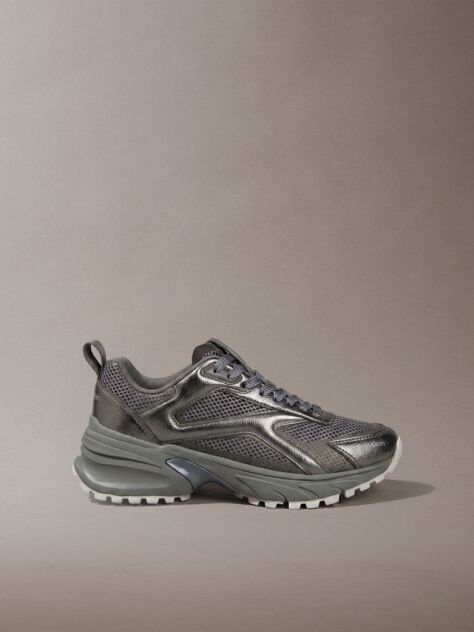 Grey Metallic Hike Runner Hybrid Sneakers  Women