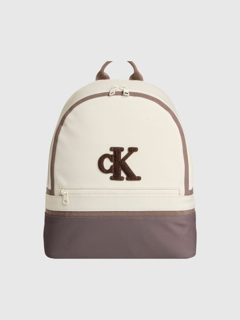Beige Kids' Signature Logo Backpack  Kids Unisex