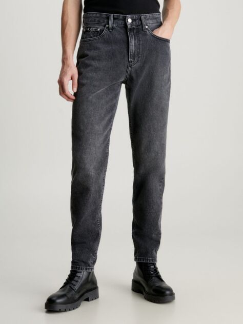 Black Regular Tapered Jeans  Men