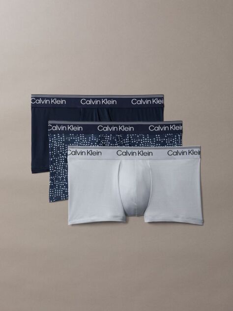 Multi 3 Pack Low Rise Trunks - Microfibre Stretch  Men