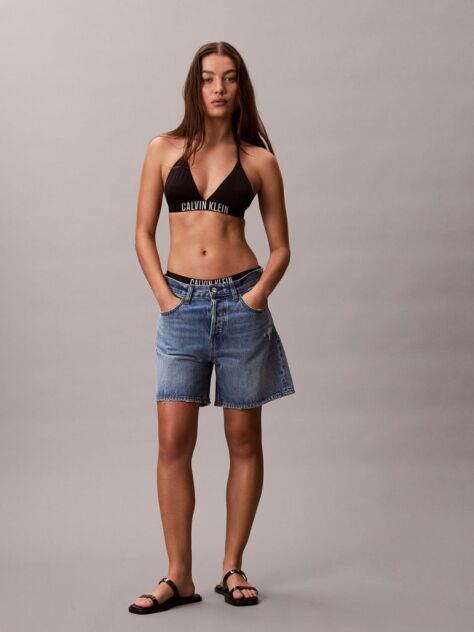 Black Halter Triangle Bikini Top - Intense Power  Women