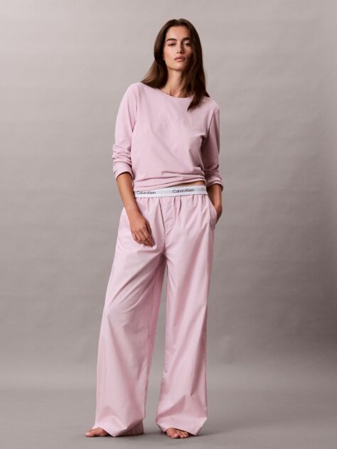 Pink Pure Cotton Long Pyjama Set  Women