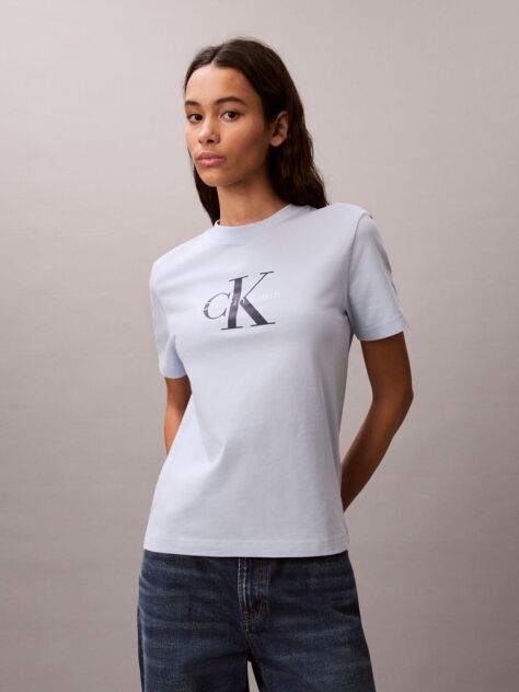 Μπλε T-Shirt Με Λογότυπο  Γυναίκα
