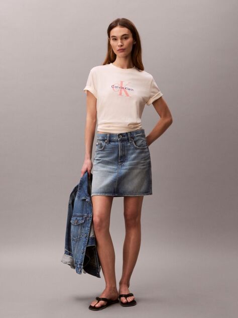Λευκό T-Shirt Με Λογότυπο  Γυναίκα