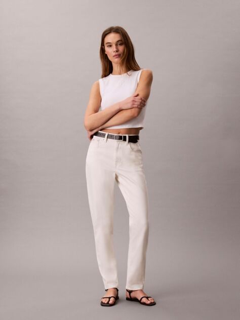 White Mom Fit Jeans  Women