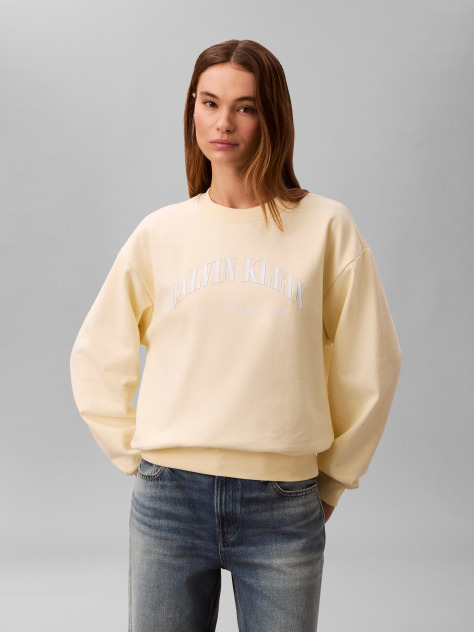 Yellow Varsity Logo Sweatshirt  Women