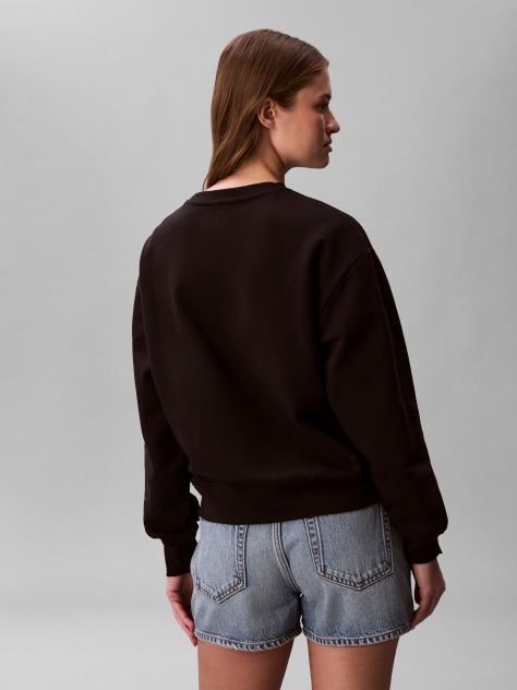 Black Metallic Monologo Sweatshirt  Women
