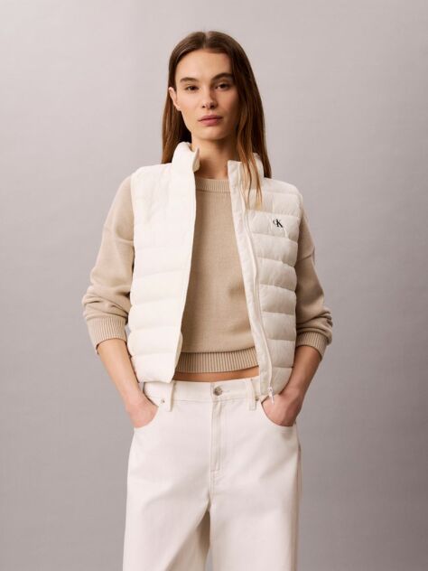 White Ultra Light Packable Puffer Gilet  Women