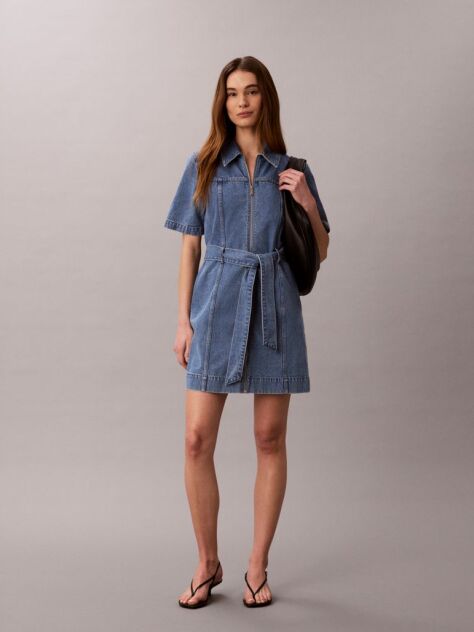 Denim Denim Shirt Φόρεμα Με Ζώνη  Γυναίκα