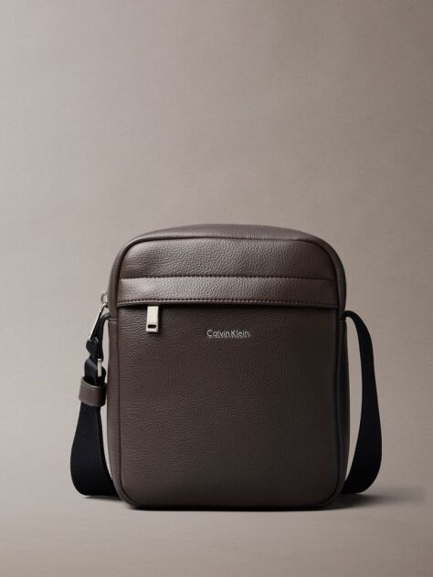 Brown Micro Pebble Reporter Bag  Men