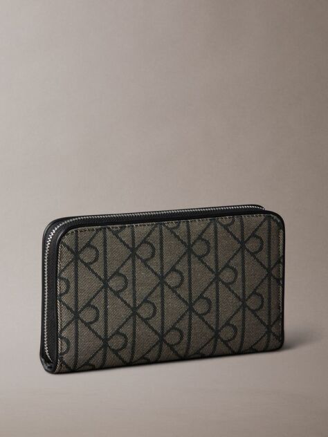 Multi Δερμάτινη Θήκη Διαβατηρίου Με RFID Και Logo Jacquard  Γυναίκα