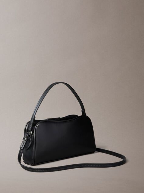 Black Trio Compartment Crossbody Camera Bag  Women