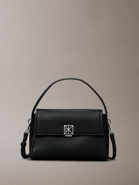 Black Pebble Grain Shoulder Bag  Women