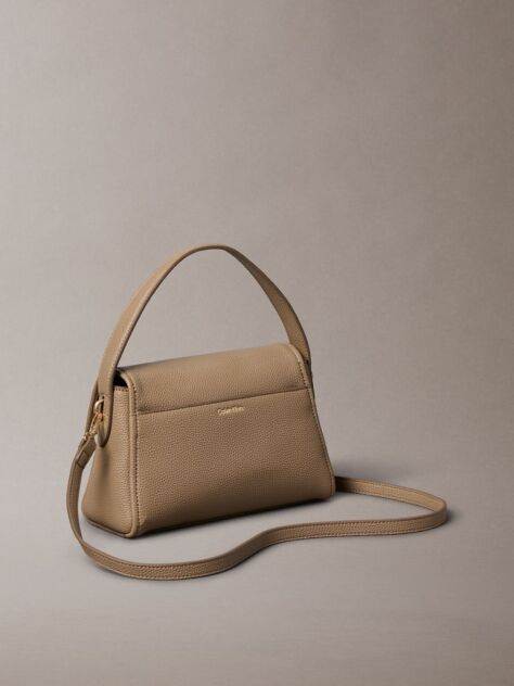 Beige Pebble Grain Shoulder Bag  Women