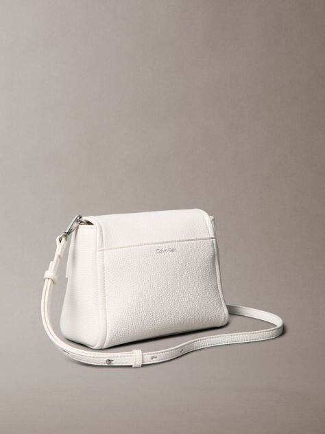 White Pebble Grain Crossbody Bag  Women