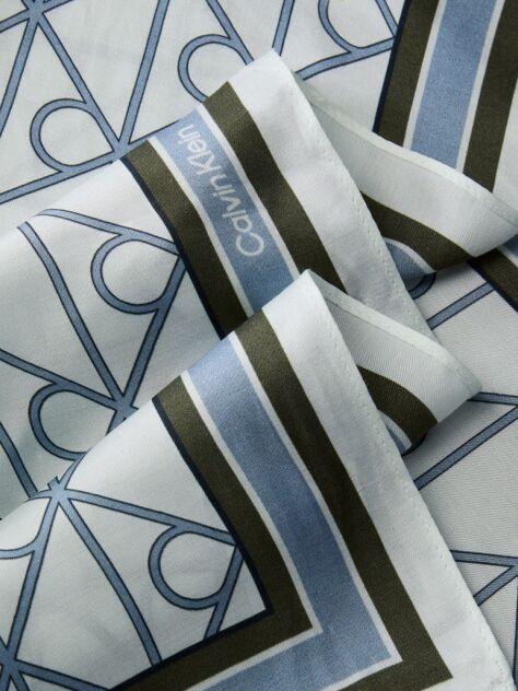 Μπλε Τετράγωνο Φουλάρι Bandana Με Emblem Logo  Γυναίκα