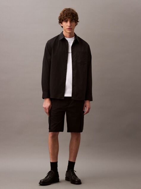 Black Comfortable and stylish. Cargo bermuda shorts, an easy-to-wear piece for casual style.  Men