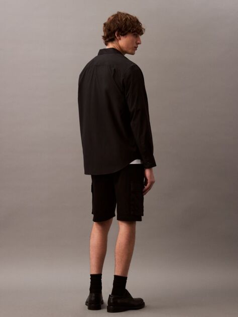 Black Comfortable and stylish. Cargo bermuda shorts, an easy-to-wear piece for casual style.  Men