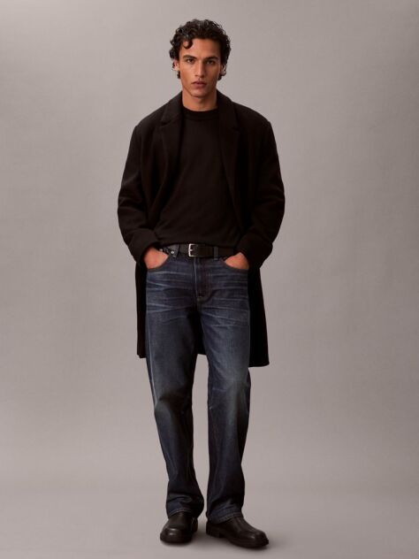 Black Cotton Jumper  Men