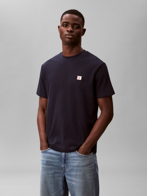 Blue Classic Waffle T-shirt  Men
