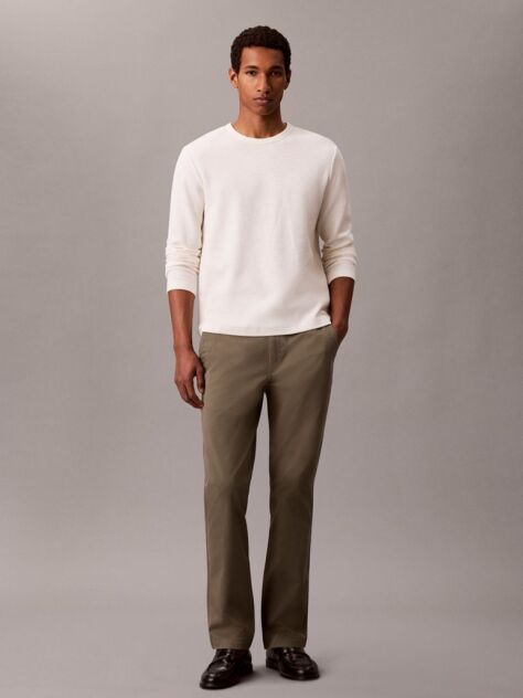 Green Slim Fit Buttoned Chinos  Men