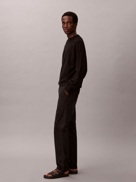 Black Slim Fit Buttoned Chinos  Men