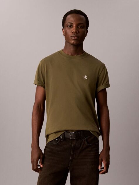 Green Monogram Logo Terry Crew Neck Sweatshirt  Men
