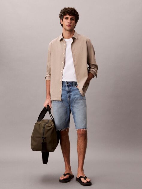 Denim Men’s denim shorts in a classic style. A wardrobe essential you can easily pair with any look  Men