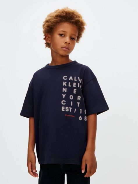 Μπλε T-shirt Με Λογότυπο  Αγόρι