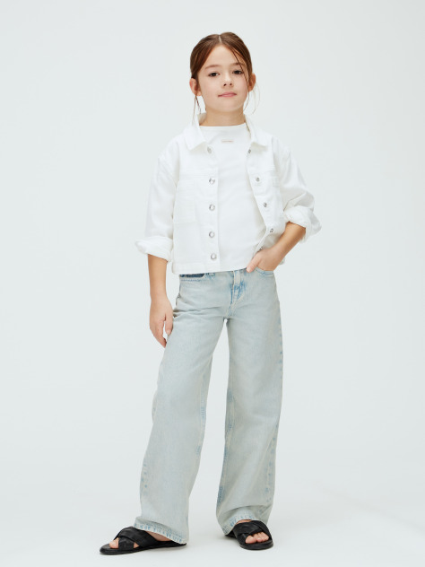 Λευκό Denim Τζάκετ  Κορίτσι