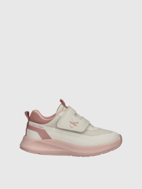 Ροζ Sneakers Με Velcro Και Χαμηλό Κόψιμο  Κορίτσι