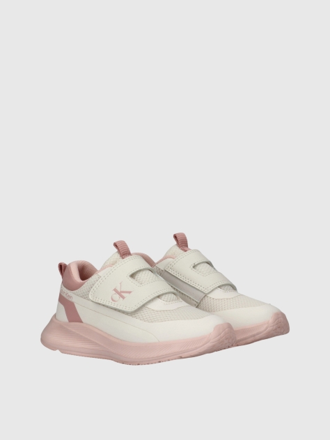 Ροζ Sneakers Με Velcro Και Χαμηλό Κόψιμο  Κορίτσι